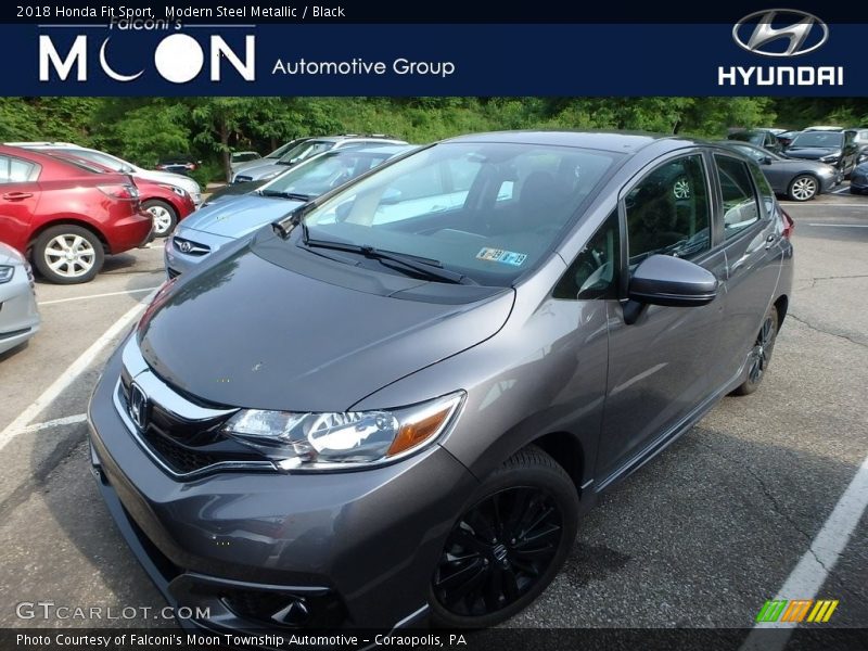 Modern Steel Metallic / Black 2018 Honda Fit Sport