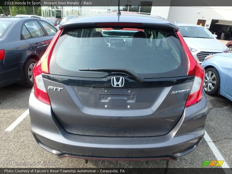 Modern Steel Metallic / Black 2018 Honda Fit Sport