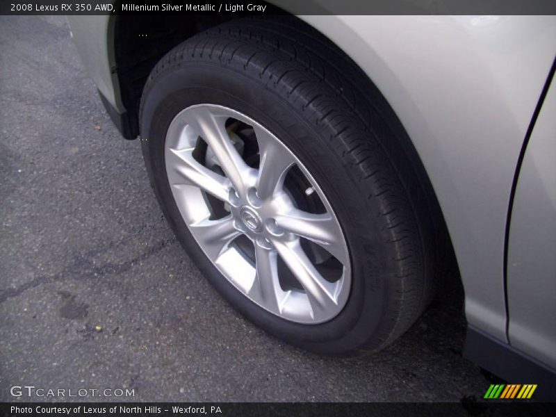Millenium Silver Metallic / Light Gray 2008 Lexus RX 350 AWD
