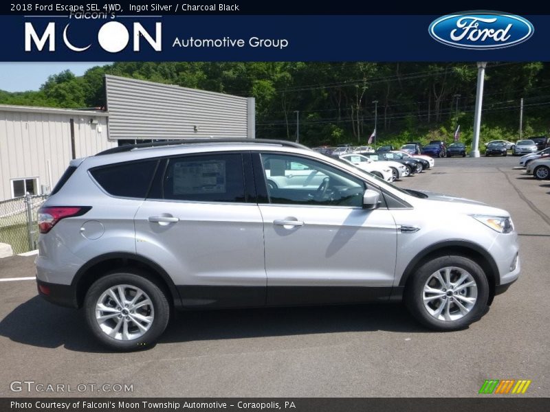 Ingot Silver / Charcoal Black 2018 Ford Escape SEL 4WD