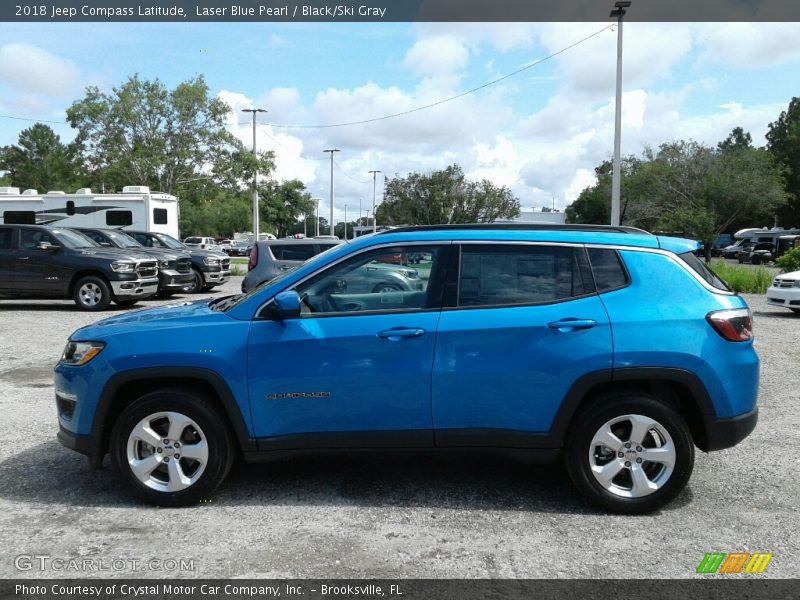 Laser Blue Pearl / Black/Ski Gray 2018 Jeep Compass Latitude