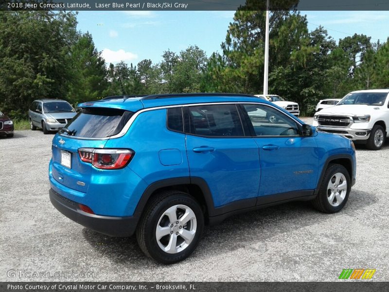 Laser Blue Pearl / Black/Ski Gray 2018 Jeep Compass Latitude