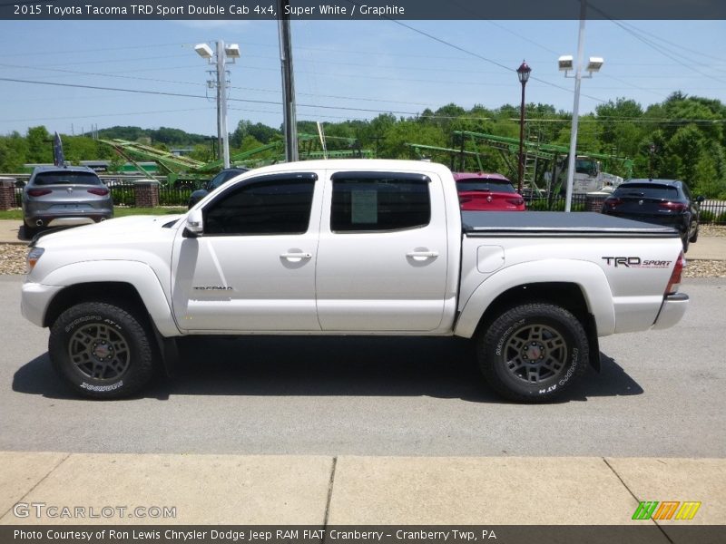Super White / Graphite 2015 Toyota Tacoma TRD Sport Double Cab 4x4