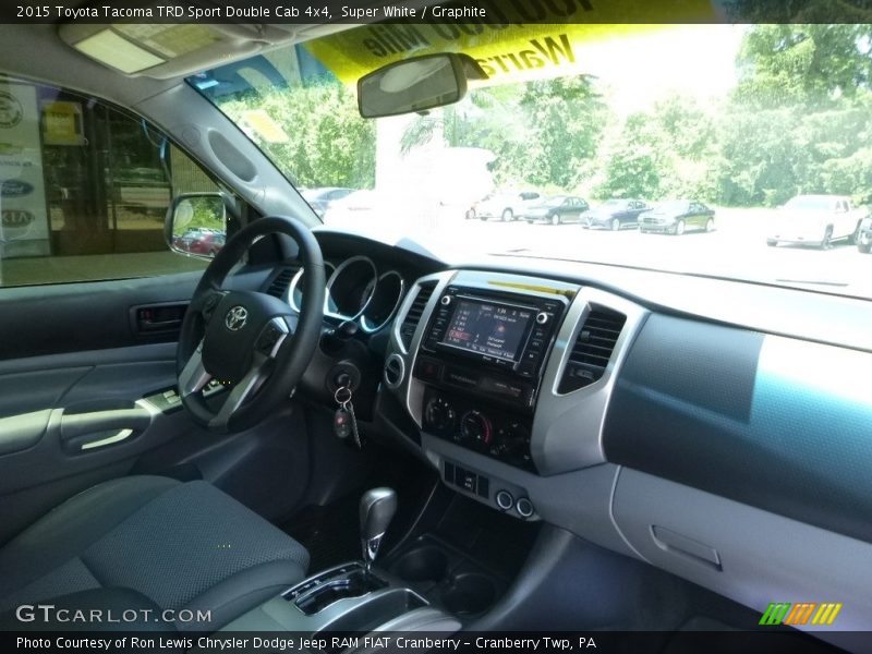 Super White / Graphite 2015 Toyota Tacoma TRD Sport Double Cab 4x4