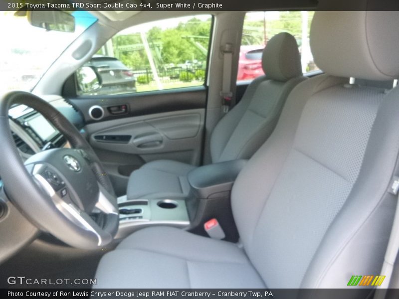 Super White / Graphite 2015 Toyota Tacoma TRD Sport Double Cab 4x4