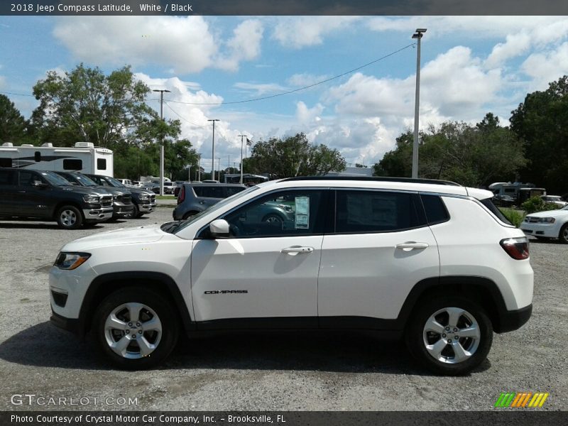 White / Black 2018 Jeep Compass Latitude