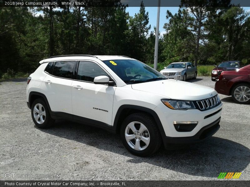 White / Black 2018 Jeep Compass Latitude