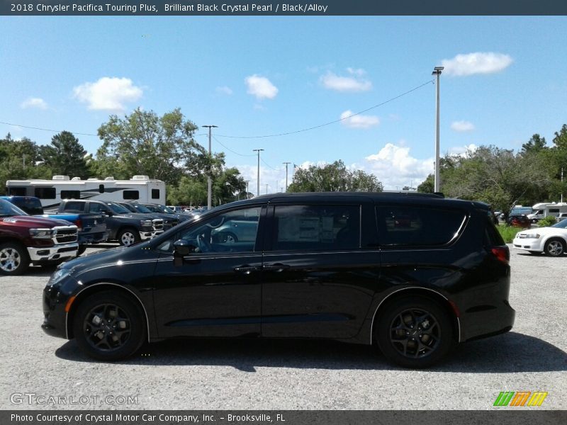 Brilliant Black Crystal Pearl / Black/Alloy 2018 Chrysler Pacifica Touring Plus