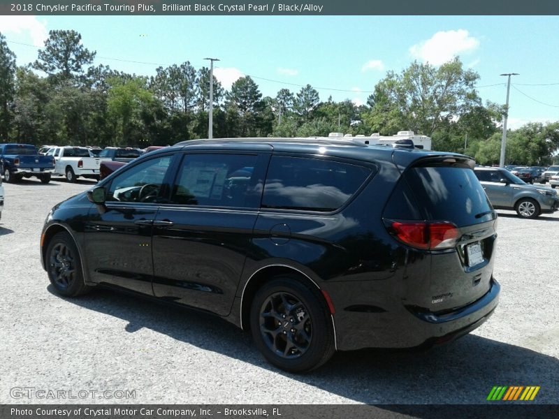 Brilliant Black Crystal Pearl / Black/Alloy 2018 Chrysler Pacifica Touring Plus
