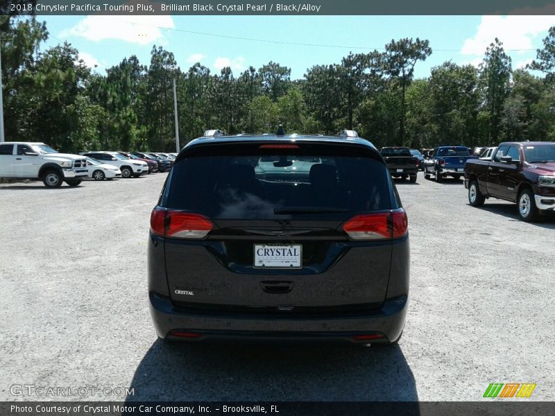 Brilliant Black Crystal Pearl / Black/Alloy 2018 Chrysler Pacifica Touring Plus