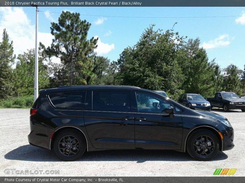 Brilliant Black Crystal Pearl / Black/Alloy 2018 Chrysler Pacifica Touring Plus