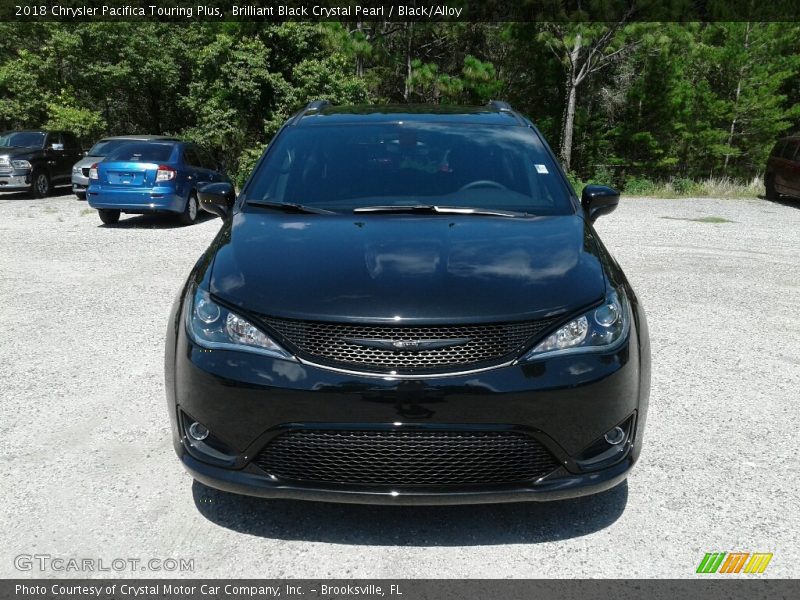 Brilliant Black Crystal Pearl / Black/Alloy 2018 Chrysler Pacifica Touring Plus
