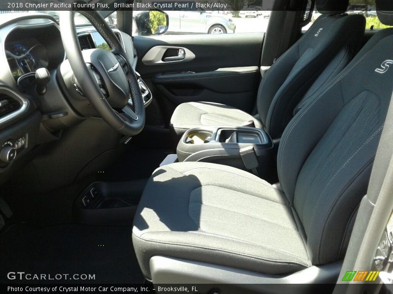 Brilliant Black Crystal Pearl / Black/Alloy 2018 Chrysler Pacifica Touring Plus