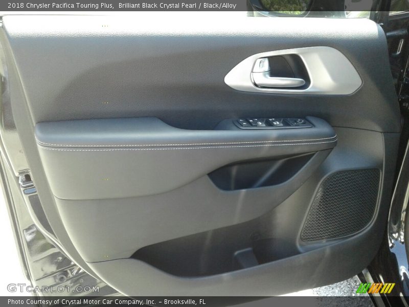 Brilliant Black Crystal Pearl / Black/Alloy 2018 Chrysler Pacifica Touring Plus