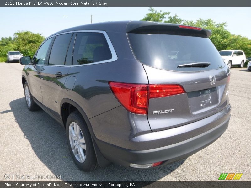 Modern Steel Metallic / Gray 2018 Honda Pilot LX AWD
