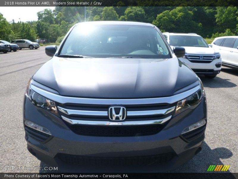 Modern Steel Metallic / Gray 2018 Honda Pilot LX AWD