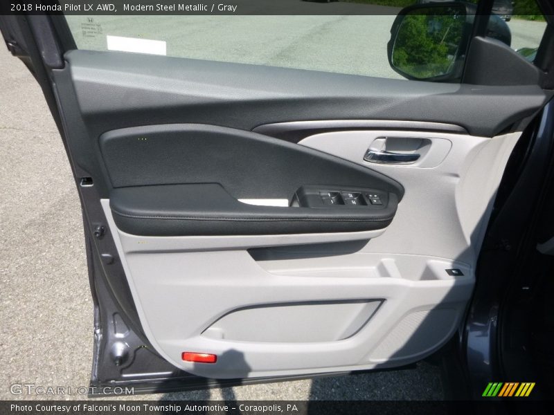 Modern Steel Metallic / Gray 2018 Honda Pilot LX AWD
