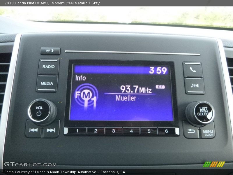 Modern Steel Metallic / Gray 2018 Honda Pilot LX AWD