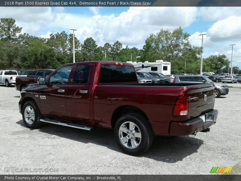 Delmonico Red Pearl / Black/Diesel Gray 2018 Ram 1500 Express Quad Cab 4x4