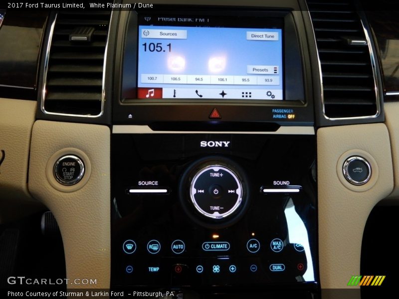 White Platinum / Dune 2017 Ford Taurus Limited