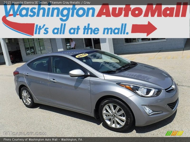 Titanium Gray Metallic / Gray 2015 Hyundai Elantra SE Sedan