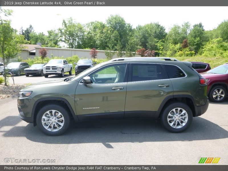 Olive Green Pearl / Black 2019 Jeep Cherokee Latitude 4x4