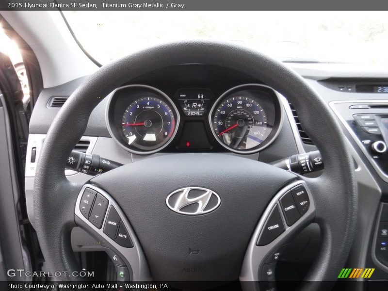 Titanium Gray Metallic / Gray 2015 Hyundai Elantra SE Sedan