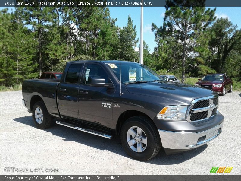 Granite Crystal Metallic / Black/Diesel Gray 2018 Ram 1500 Tradesman Quad Cab