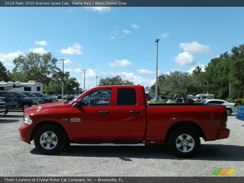 Flame Red / Black/Diesel Gray 2018 Ram 1500 Express Quad Cab