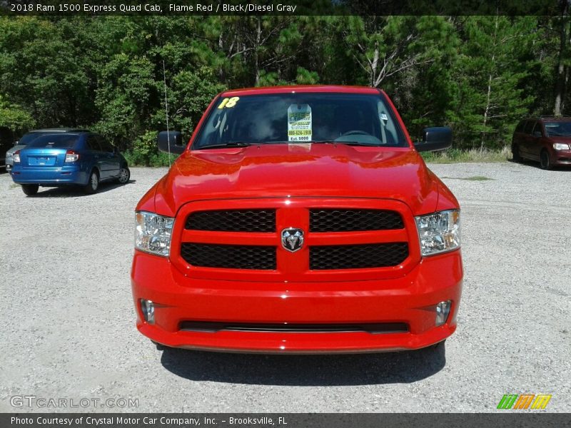 Flame Red / Black/Diesel Gray 2018 Ram 1500 Express Quad Cab