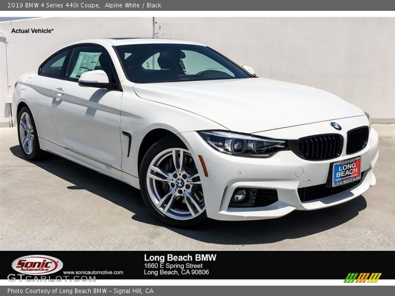 Alpine White / Black 2019 BMW 4 Series 440i Coupe