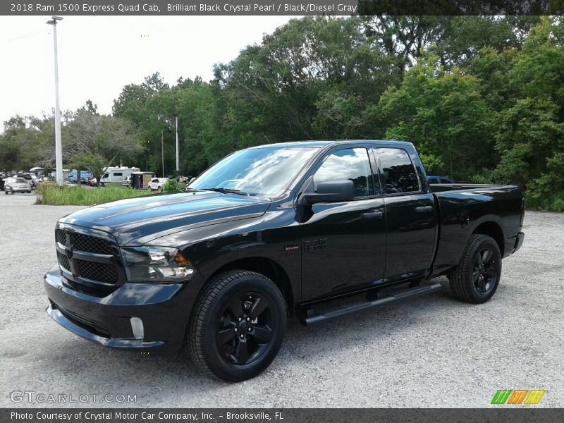 Brilliant Black Crystal Pearl / Black/Diesel Gray 2018 Ram 1500 Express Quad Cab