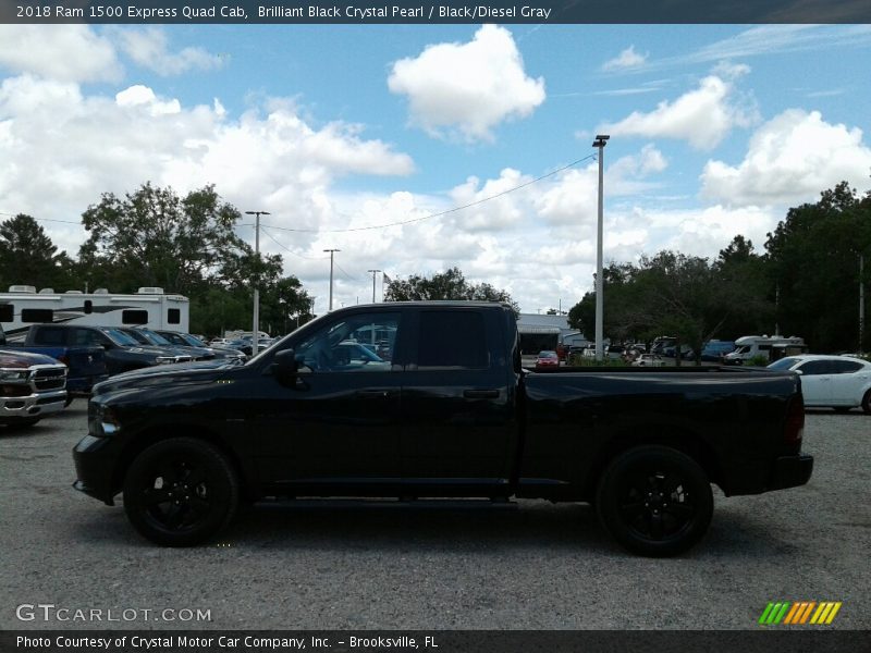 Brilliant Black Crystal Pearl / Black/Diesel Gray 2018 Ram 1500 Express Quad Cab