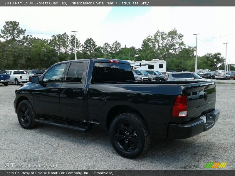 Brilliant Black Crystal Pearl / Black/Diesel Gray 2018 Ram 1500 Express Quad Cab