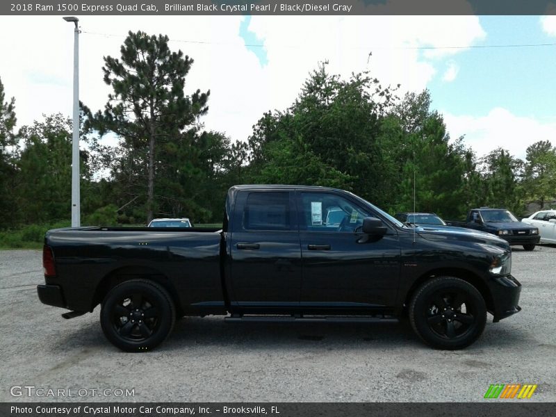 Brilliant Black Crystal Pearl / Black/Diesel Gray 2018 Ram 1500 Express Quad Cab