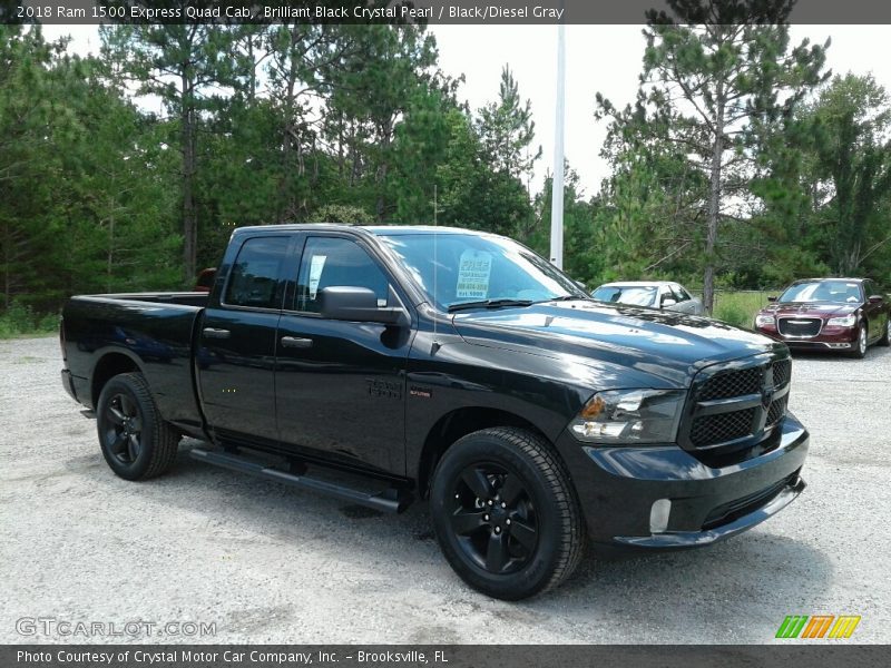 Brilliant Black Crystal Pearl / Black/Diesel Gray 2018 Ram 1500 Express Quad Cab