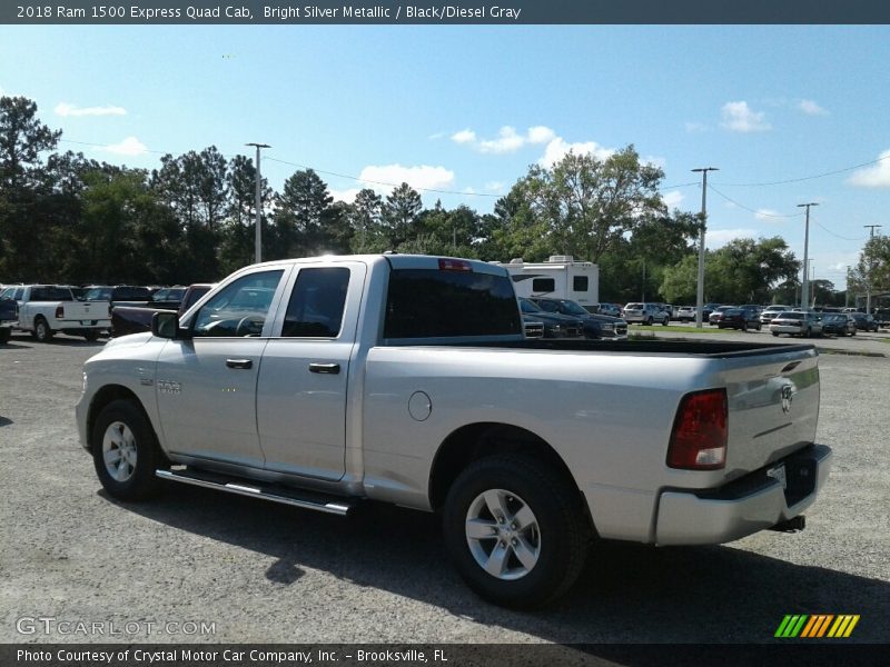 Bright Silver Metallic / Black/Diesel Gray 2018 Ram 1500 Express Quad Cab