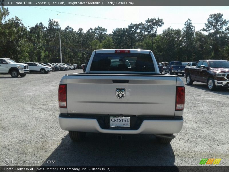 Bright Silver Metallic / Black/Diesel Gray 2018 Ram 1500 Express Quad Cab