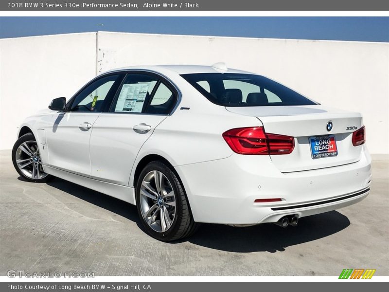 Alpine White / Black 2018 BMW 3 Series 330e iPerformance Sedan