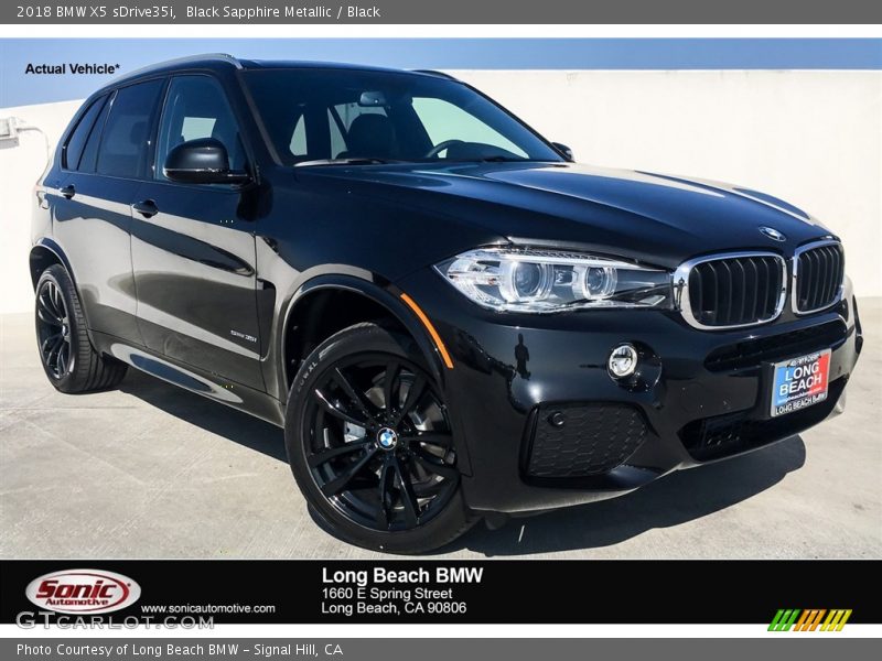 Black Sapphire Metallic / Black 2018 BMW X5 sDrive35i