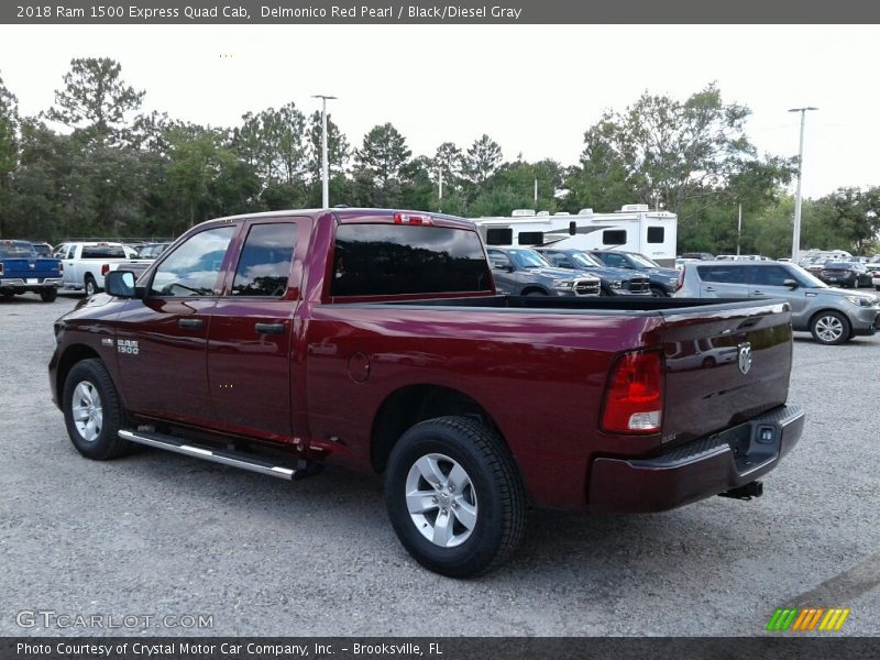 Delmonico Red Pearl / Black/Diesel Gray 2018 Ram 1500 Express Quad Cab
