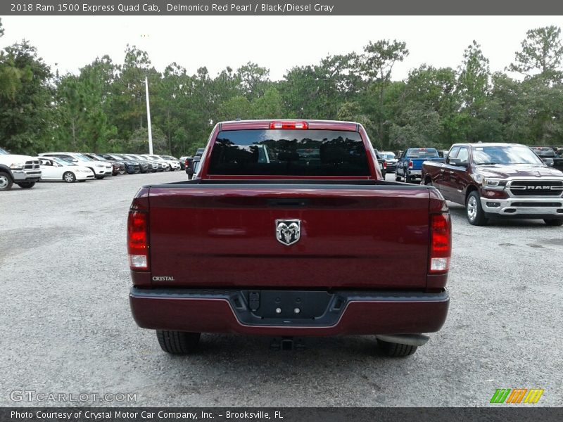 Delmonico Red Pearl / Black/Diesel Gray 2018 Ram 1500 Express Quad Cab