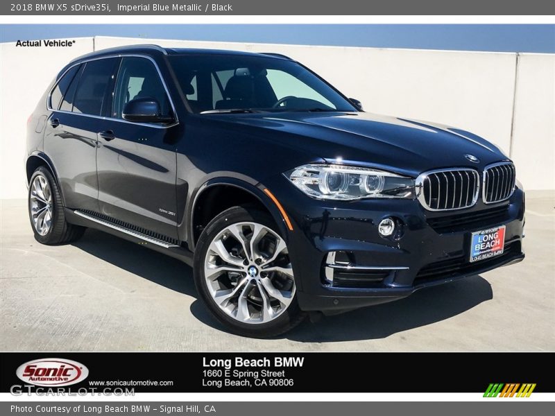 Imperial Blue Metallic / Black 2018 BMW X5 sDrive35i