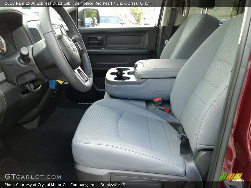 Delmonico Red Pearl / Black/Diesel Gray 2018 Ram 1500 Express Quad Cab
