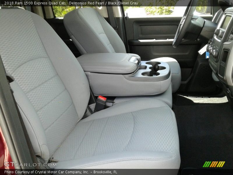 Delmonico Red Pearl / Black/Diesel Gray 2018 Ram 1500 Express Quad Cab