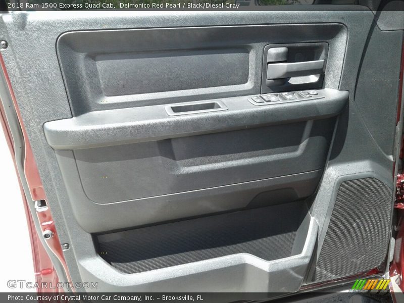 Delmonico Red Pearl / Black/Diesel Gray 2018 Ram 1500 Express Quad Cab