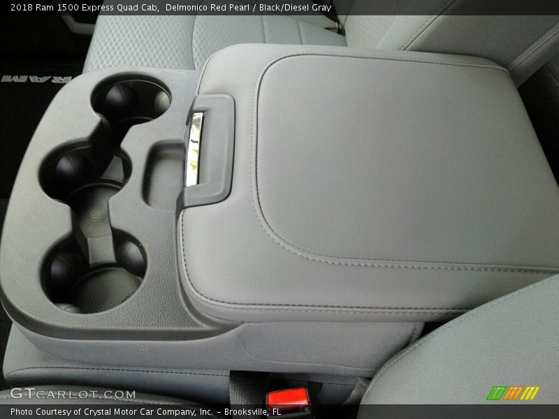Delmonico Red Pearl / Black/Diesel Gray 2018 Ram 1500 Express Quad Cab