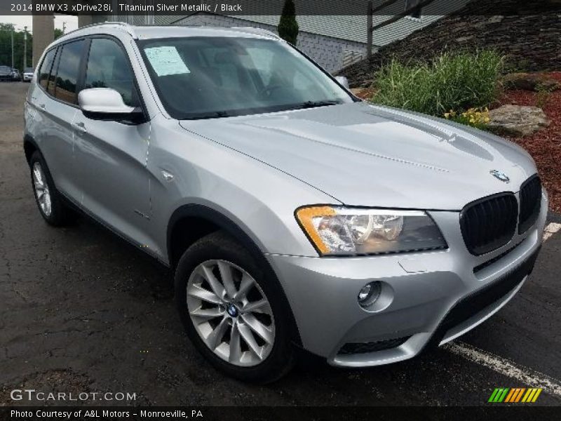 Titanium Silver Metallic / Black 2014 BMW X3 xDrive28i