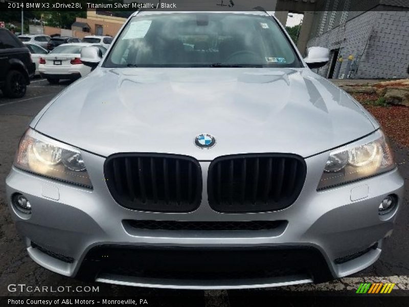 Titanium Silver Metallic / Black 2014 BMW X3 xDrive28i