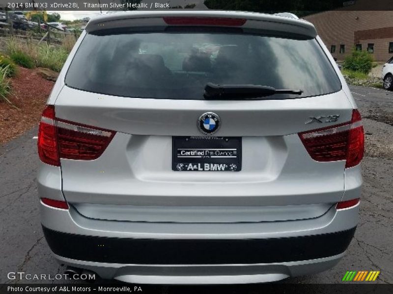 Titanium Silver Metallic / Black 2014 BMW X3 xDrive28i
